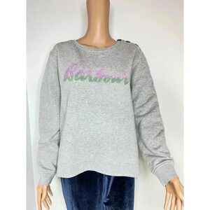 Barbour Poole Overlayer crewneck sweatshirt light gray size 10 NWT